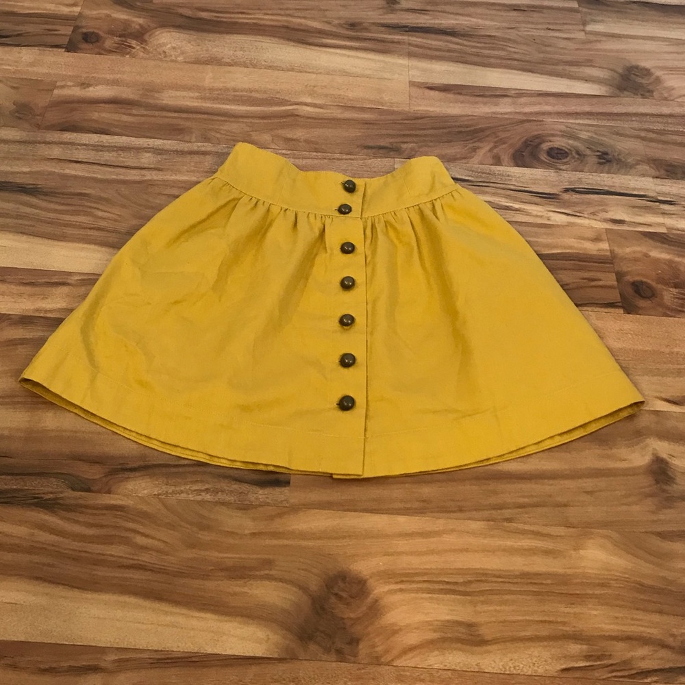 Mustard Forever 21 Skirt with Pockets (Size XS)